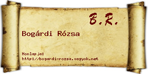 Bogárdi Rózsa névjegykártya