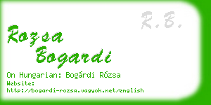rozsa bogardi business card